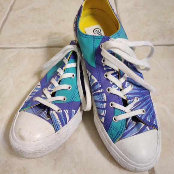 Converse Shoes - Converse Marimekko All Star Palm Frond Blue Green Shoe Sneaker 9.5 US 7.5 UK